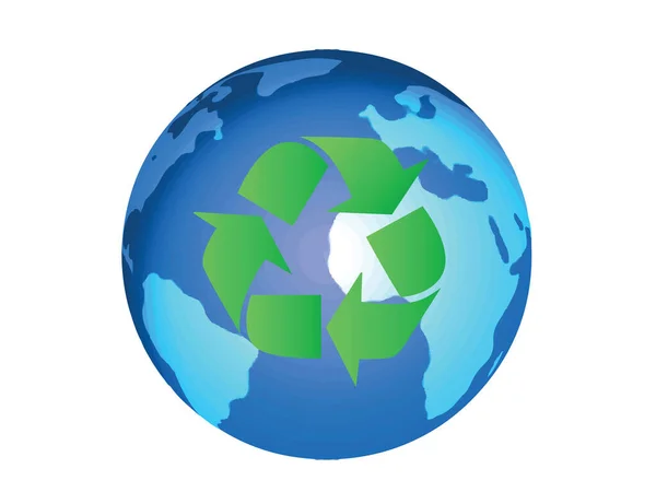 Ένα Διάνυσμα Που Αντιπροσωπεύει Σύμβολο Ανακύκλωσης — Διανυσματικό Αρχείο