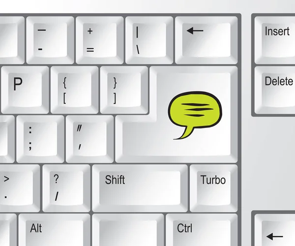 键的计算机键盘 — 图库矢量图片