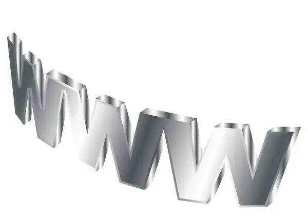 Stylisé World Wide Web Sur Fond Blanc — Image vectorielle