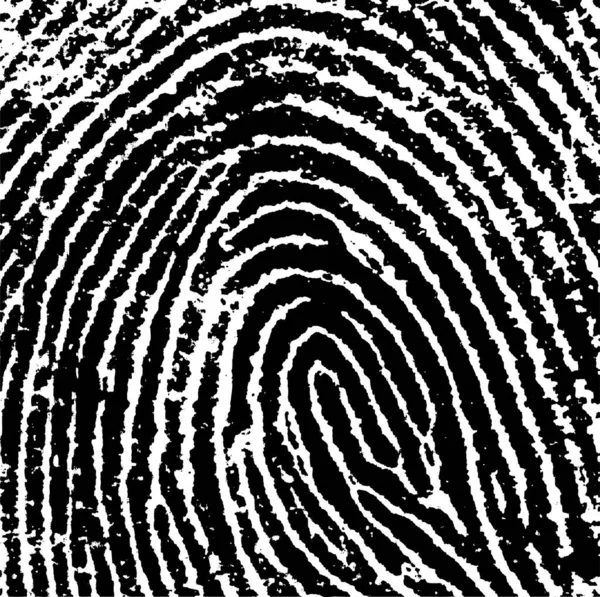 Черно Белый Векторный Отпечаток Пальца Обрезка Точно Отсканирован Прослежен Вектор — стоковый вектор