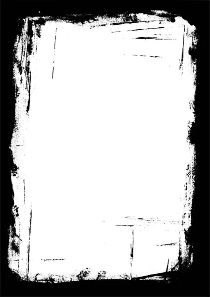 Граница Штрихов Краски Изолированном Фоне — стоковый вектор