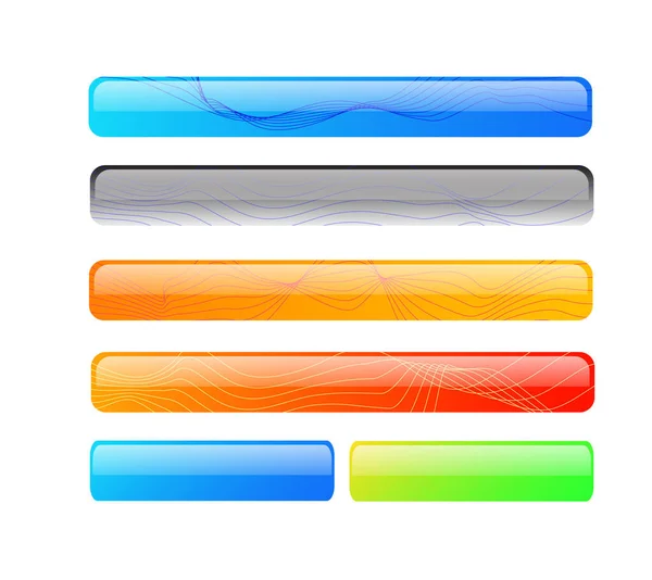 ヘッダー インターネットボタン画像 カラーイラスト — ストックベクタ