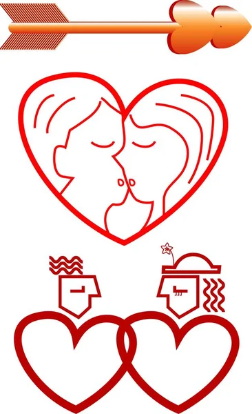 Illustration Vectorielle Pour Élément Valentines — Image vectorielle