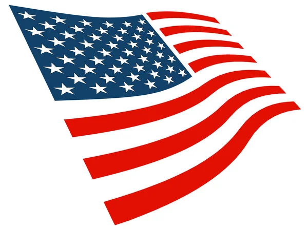 Graphische Vektorillustration Unter Amerikanischer Flagge — Stockvektor