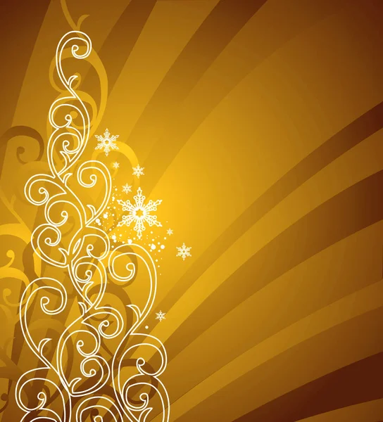 Gold Weihnachten Hintergrund Vektor Illustration — Stockvektor