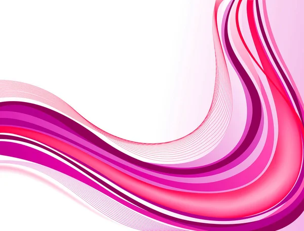 带波浪的抽象矢量背景粉红设计 — 图库矢量图片