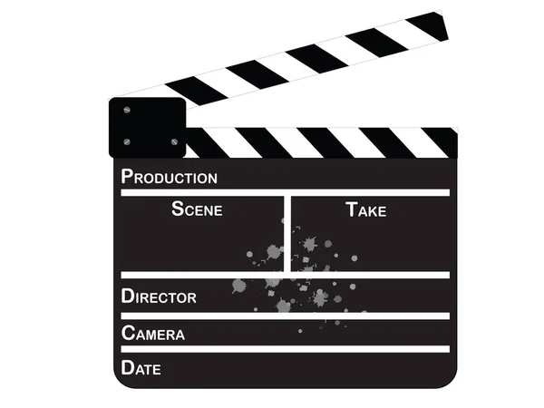 Movie Clapper Image Color Illustration — Stock Vector
