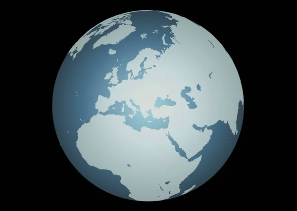 Европа Вектор Точная Карта Европы Нанесли Глобус Включает Себя Небольшие — стоковый вектор