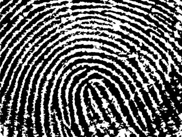 Black White Vector Fingerprint Crop Low Poly Count — Stock Vector