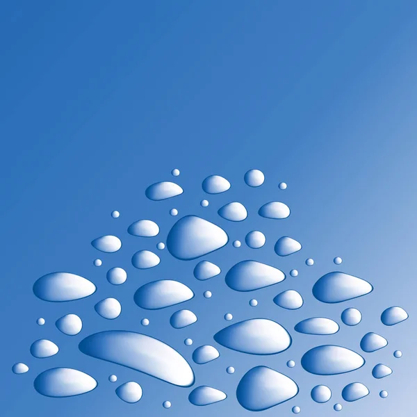 Blått Vatten Med Bubblor Vektor Illustration — Stock vektor
