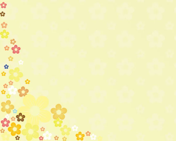 Pastel Renklerle Bahar Çiçeği Arkaplanı — Stok Vektör