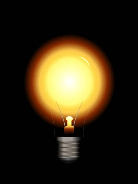 矢量格式的明亮发光灯泡 — 图库矢量图片