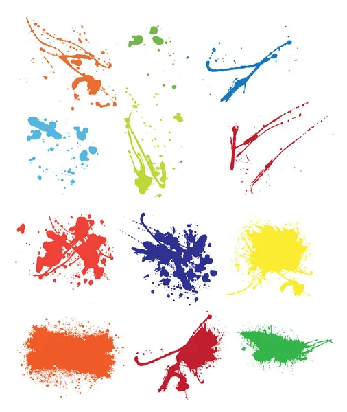 Splash Set Imagen Ilustración Color — Vector de stock
