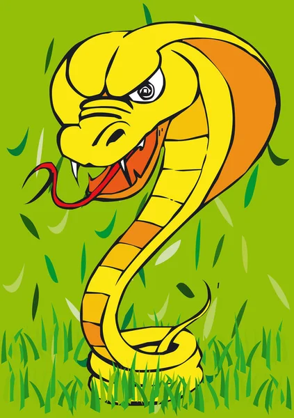 Illustrazione Serpente Vettoriale Toonimale — Vettoriale Stock