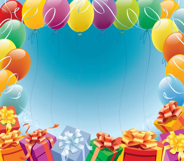 Luftballondekoration Bereit Für Geburtstag Und Party — Stockvektor