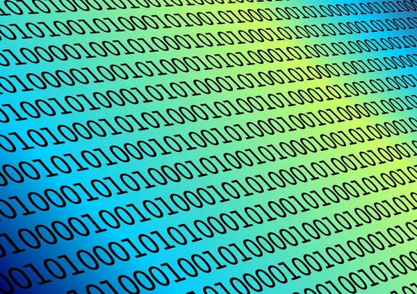 Hintergrund Mit Binären Daten Und Farbverlauf Blau — Stockvektor