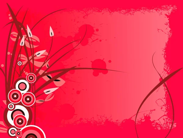 Floral Grunge Background Διανυσματική Εικόνα Ξεχωριστά Στρώματα — Διανυσματικό Αρχείο