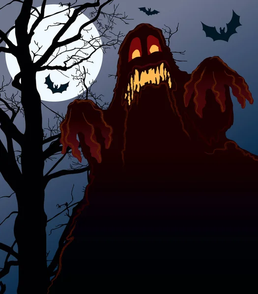 Noche Demoníaca Ilustración Perfecta Para Las Vacaciones Halloween — Archivo Imágenes Vectoriales