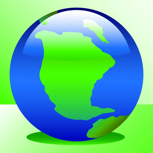 Illustration Globe Terrestre Brillant — Image vectorielle