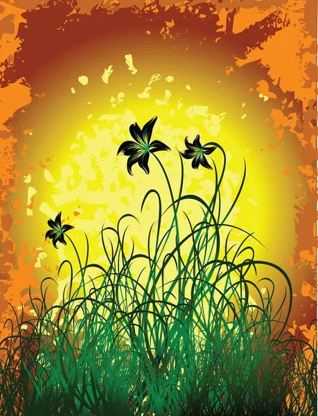 Vektor Floralen Hintergrund Bild Farbige Illustration — Stockvektor