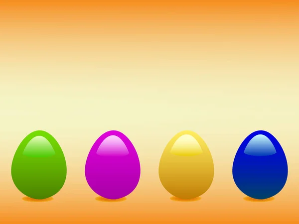 Векторна Ілюстрація Блискучих Рефрактних Великодніх Яєць — стоковий вектор