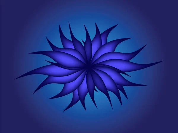Vector Representing Blue Flower — Stock Vector