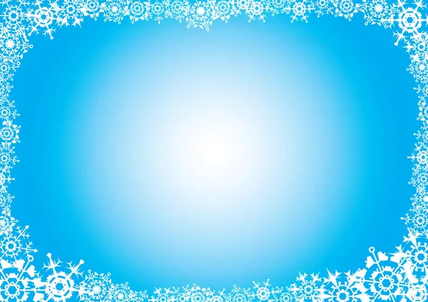 Copos Nieve Fondo Azul Para Una Tarjeta Letra Una Ilustración — Archivo Imágenes Vectoriales