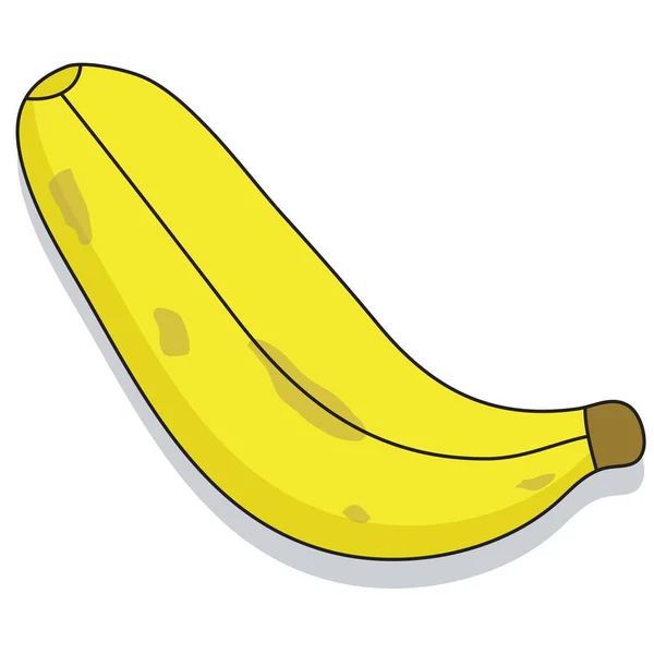 Hand Drawn Illustration Banana — Vetor de Stock