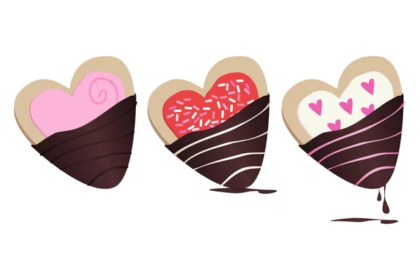 Délicieuses Icônes Chocolat — Image vectorielle