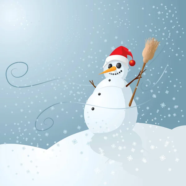 Изображение Снеговика Цветная Иллюстрация — стоковый вектор