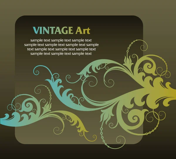 Векторный Винтажный Шаблон Рамки Цветочном Стиле — стоковый вектор