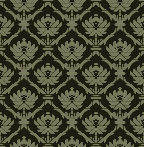 Nahtloser Hintergrund Aus Einem Techno Floralen Ornament Modische Moderne Tapete — Stockvektor