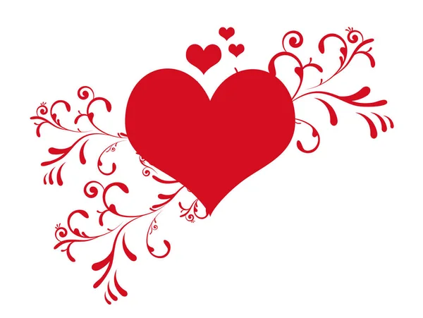 Sevimli Sevgililer Günü Kalp Vektörü Çizimi — Stok Vektör