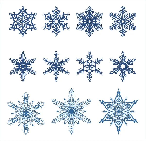Векторные Снежинки Идеально Подходит Вашего Использования — стоковый вектор