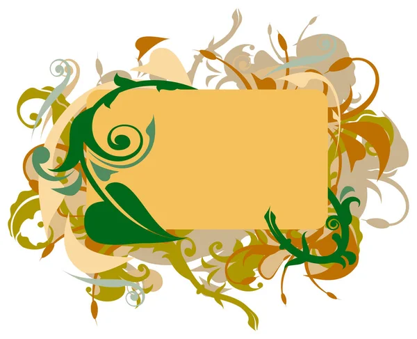 Illustration Bannière Avec Ornements Floraux — Image vectorielle