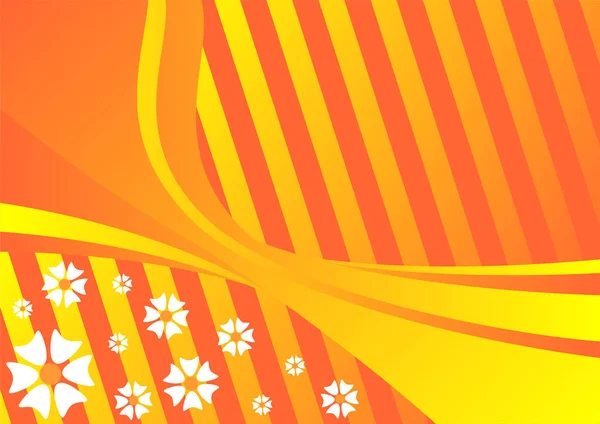 Modèle Fleur Dans Les Tons Orange Évoquant Temps Printemps — Image vectorielle