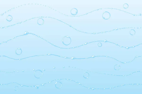 ファンタジーラインの形で水の透明スプラッシュ — ストックベクタ