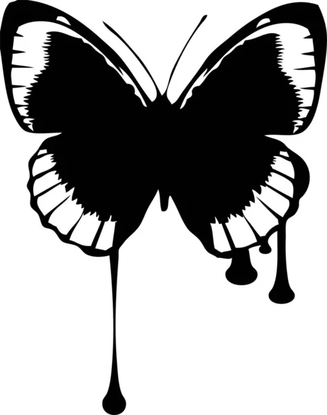 落下蝶のイラスト ベクトル — ストックベクタ