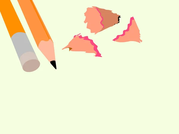 Crayon Sur Fond Uni — Image vectorielle