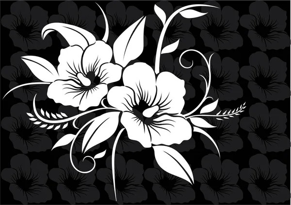 Retro Floral Background Illustration — Stock Vector