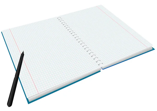 Чиста Книга Ручка Записів — стоковий вектор