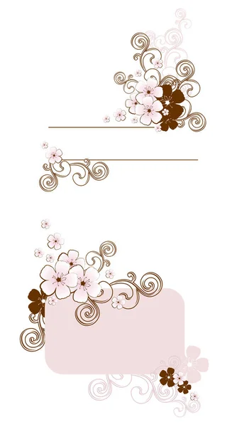 Cadre Floral Ressort Vecteur Variantes — Image vectorielle