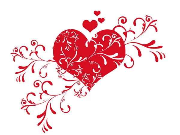 Niedliche Valentinstag Herz Vektor Illustration — Stockvektor