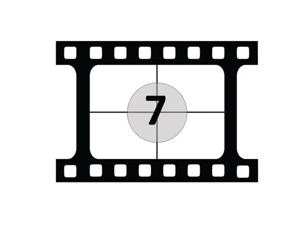 Een Vector Die Een Film Countdown Voorstelt — Stockvector