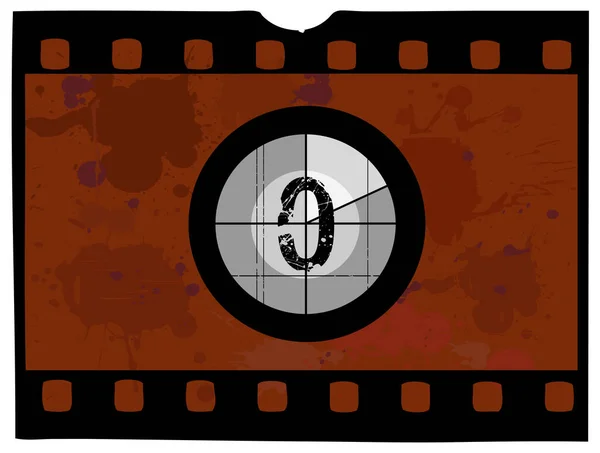 Old Fashioned Film Countdown — Wektor stockowy