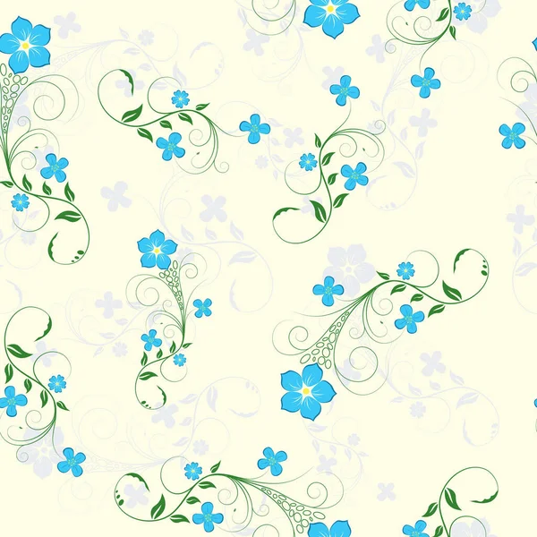 Floraler Nahtloser Hintergrund Für Ihre Designverwendung — Stockvektor