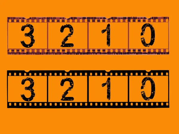 Starý Filmový Proužek Počítání Průhledný Vektorový Formát Takže Mohou Být — Stockový vektor