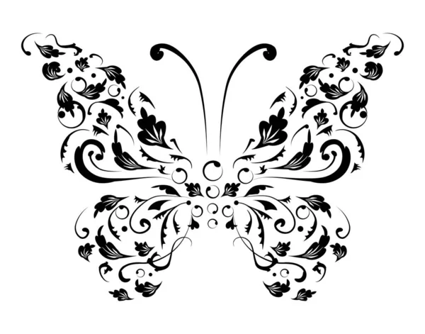 蝶のシルエットのためのあなたのデザイン — ストックベクタ
