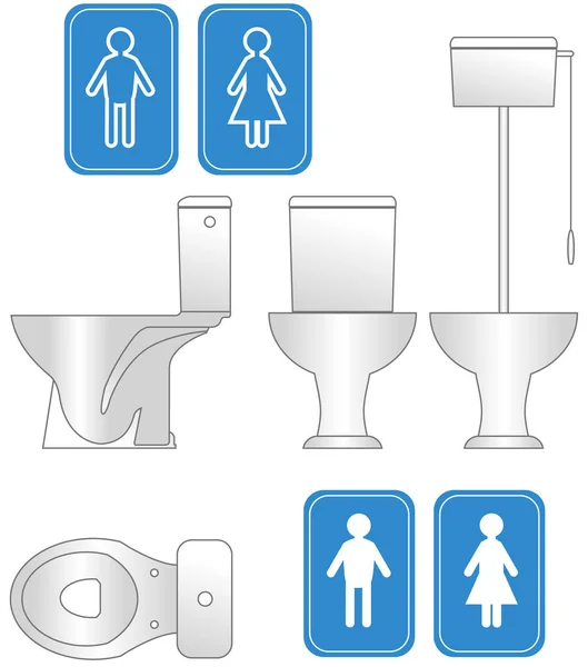 Иконки Схемы Туалетов — стоковый вектор