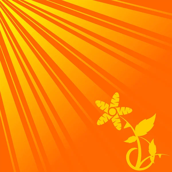 Background Rays Sun Flower — Stock Vector
